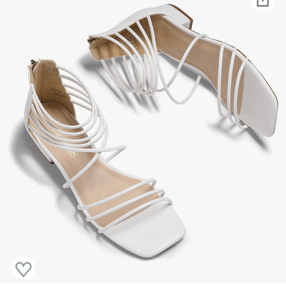 NEVER WORN strappy white sandals